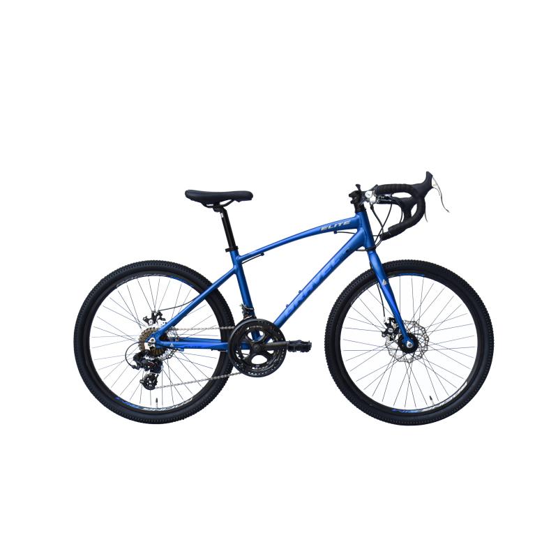 Elite Gravel H 36/ 24 inch wiel cm Shimano 14 sp Mdisc mat blauw